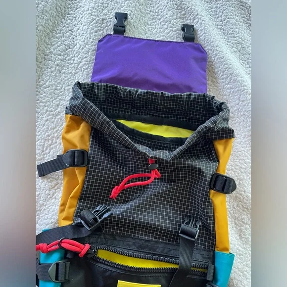 Like New! Topo Designs Mini Rover Backpack Ripstop/Black/Purple Retro Unisex - Picture 8 of 15